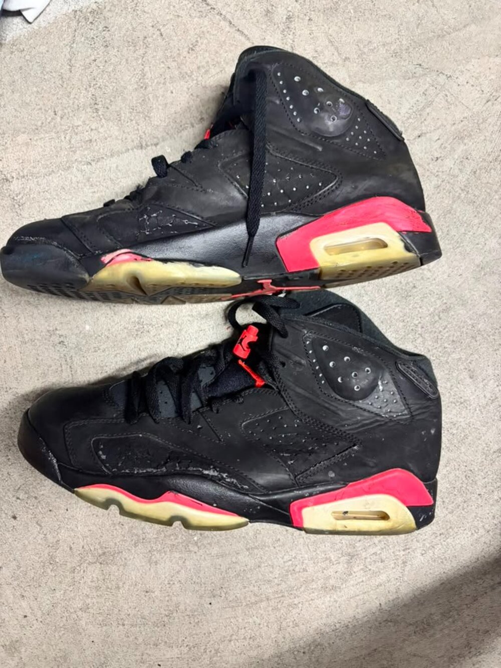 Nike Air Jordan 6 Retro 'Infrared' 2014 Men's Size 10 Black Mid Top Sneakers